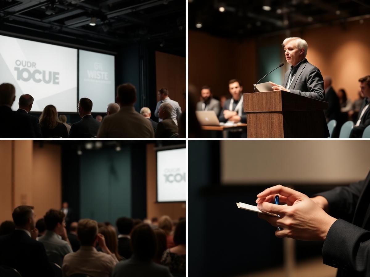 Collage of moments from past ICCR meetings: panels, networking and plenary sessions